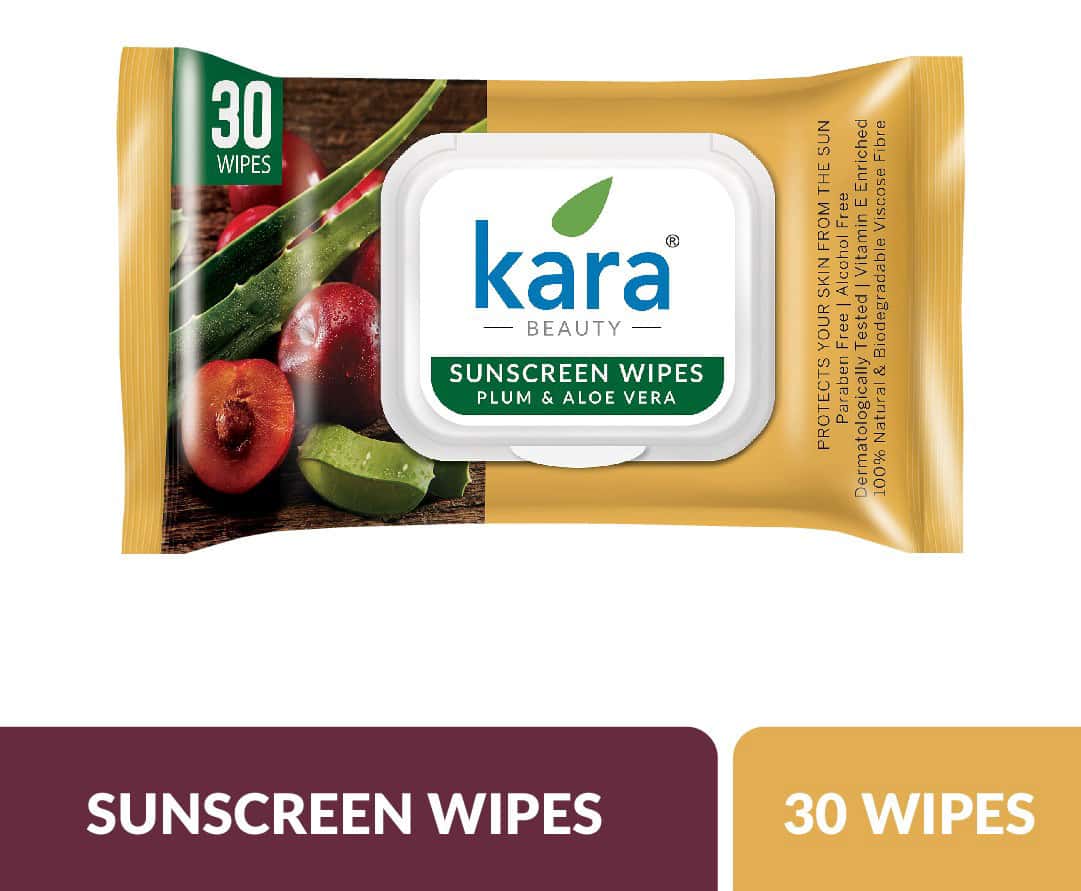 Buy Kara Sunscreen Wipes With Plum And Aloe Vera With Spf 20 (30