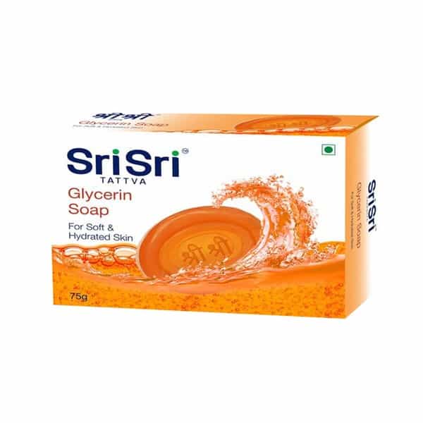 Sri Sri Tattva Glycerin Soap - For Soft & Hydrated Skin | 75 Gm
