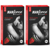 Manforce 3 In 1 Wild Strawberry Flavor Condoms - 10 Pieces X Pack Of 2