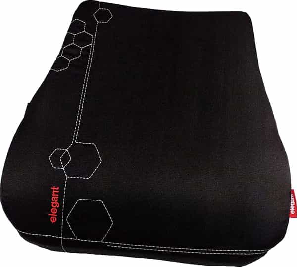 Elegant Zig Memory Foam Full Slim Back Support Pillow - Black