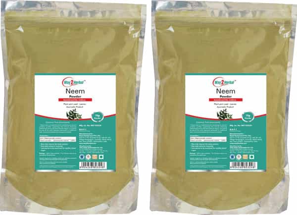 Way2herbal Neem Patra Powder - 1 Kg Value Pack Of 2