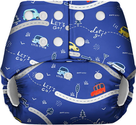 Basic - Freesize Reusable Pocket Cloth Diaper For Babies-With Dry Feel Insert - Royal Blue