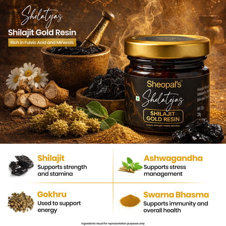 Sheopals Shelatejas Shilajit Gold Resin 20Gm