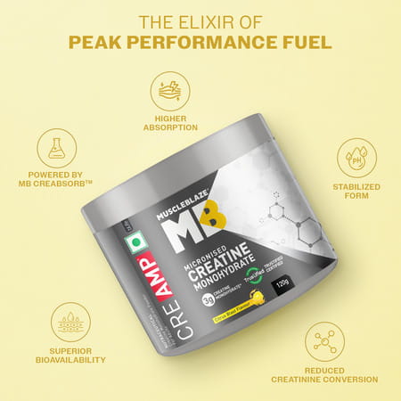 Muscleblaze Creatine Creamp (120g) + Shaker (650ml) | Citrus Blast | Trustified Combo