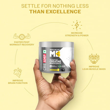 Muscleblaze Creatine Creamp (120g) + Shaker (650ml) | Citrus Blast | Trustified Combo