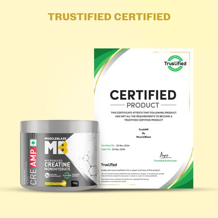 Muscleblaze Creatine Creamp (120g) + Shaker (650ml) | Citrus Blast | Trustified Combo