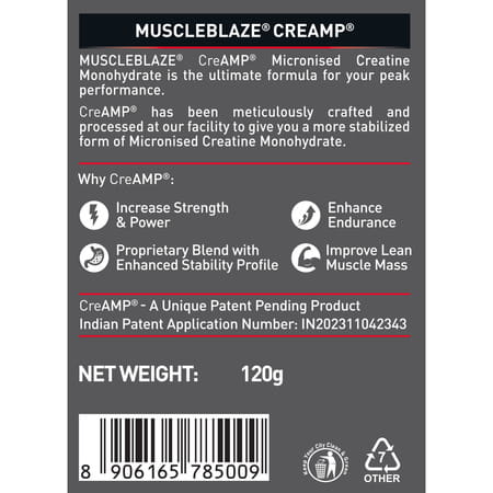 Muscleblaze Creatine Creamp (120g) + Shaker (650ml) | Citrus Blast | Trustified Combo