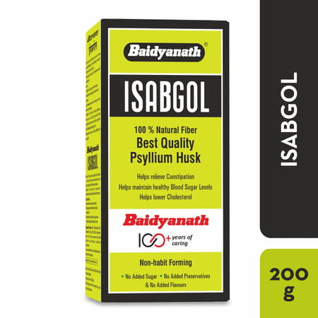 Baidyanath Asli Ayurved Isabgol - Psyllium Husk Powder | Constipation Relief | 200g (Pack Of 2)