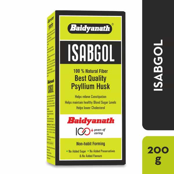 Baidyanath Asli Ayurved Isabgol - Psyllium Husk Powder | Constipation Relief | 200G (Pack Of 2)