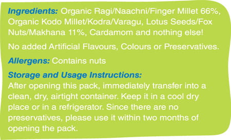 Early Foods Sprouted Ragi & Makhana Porridge Mix 200g