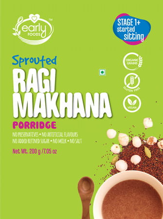 Early Foods Sprouted Ragi & Makhana Porridge Mix 200g