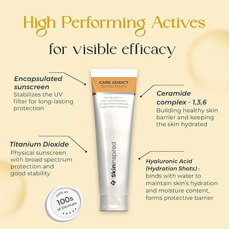 Skininspired Care Addict Encapsulated Sunscreenspf 50 For Dry Skin With Pa++++ - 50g