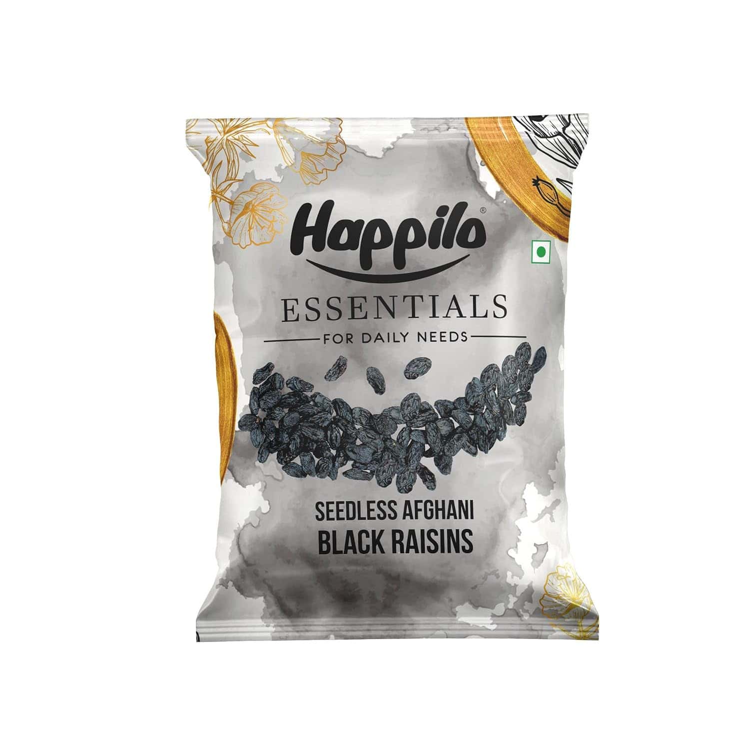 Happilo Essentials Afghani Seedless Black Raisins 200g