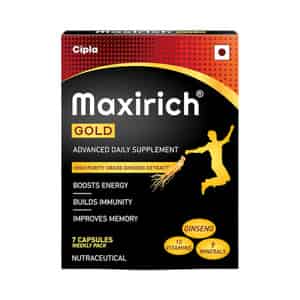 Maxirich Gold Advanced Daily Supplement Bottle | 30 Softgel Capsules
