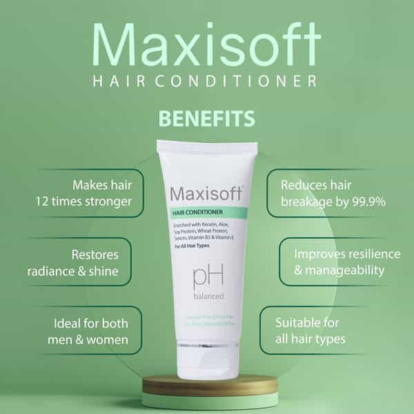 Maxisoft Hair Conditioner | For All Hair Types | Tube | 100 Ml | Pack Of 2
