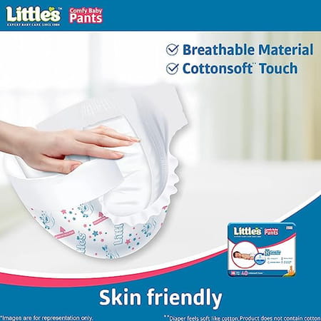 Little'S Baby Pants Diapers Large (L) | 9-14 Kg | 30 Count | And 12 Hrs Absorption