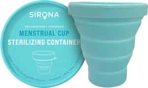 Sirona Collapsible Silicone Cup Foldable Sterilizing Container Cup For Menstrual Cups - 1 Unit