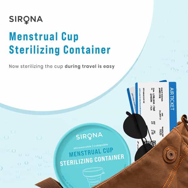 Sirona Collapsible Silicone Cup Foldable Sterilizing Container Cup For Menstrual Cups - 1 Unit