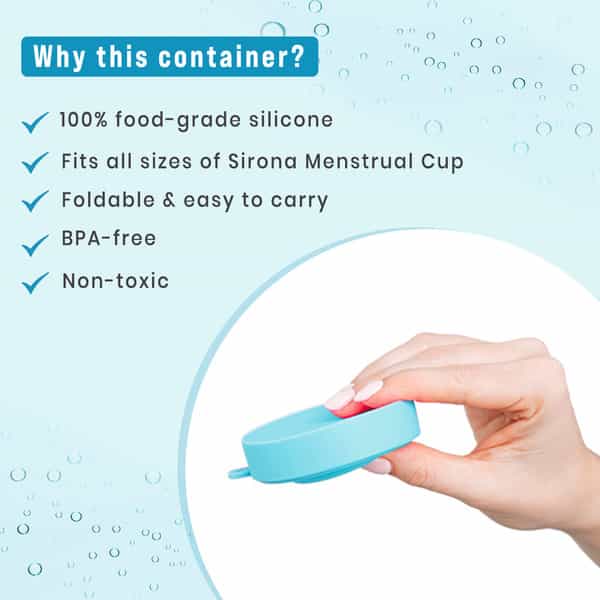 Sirona Collapsible Silicone Cup Foldable Sterilizing Container Cup For Menstrual Cups - 1 Unit