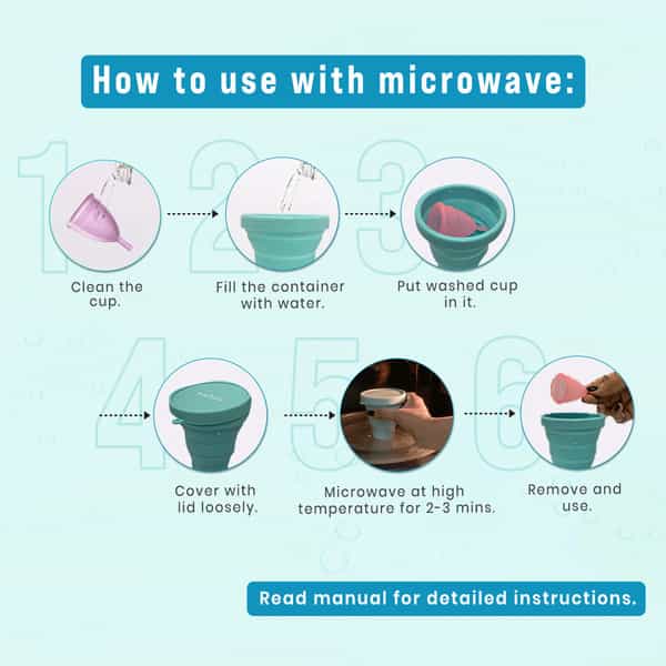 Sirona Collapsible Silicone Cup Foldable Sterilizing Container Cup For Menstrual Cups - 1 Unit