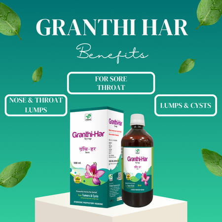 Prime Granthi Har Syrup | Ayurvedic Tonic For Cysts / Fibroids / Lumps & Tumor Support - 500 Ml