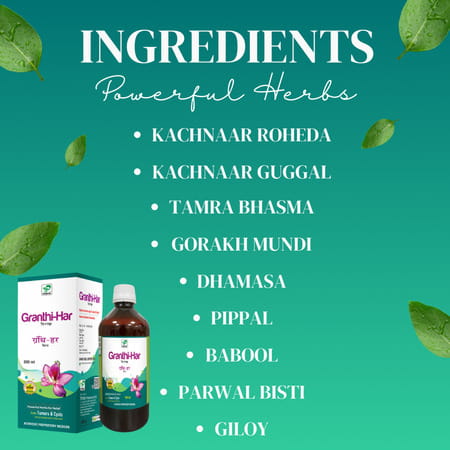 Prime Granthi Har Syrup | Ayurvedic Tonic For Cysts / Fibroids / Lumps & Tumor Support - 500 Ml