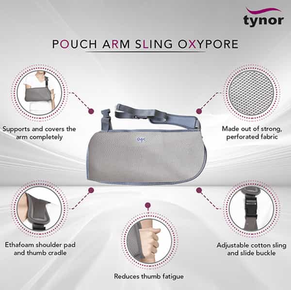 Oac Pouch Arm Sling Oxypore - Grey - Small - 1 Unit