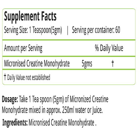 Natures Velvet Micronised Creatine Monohydrate | 300gms