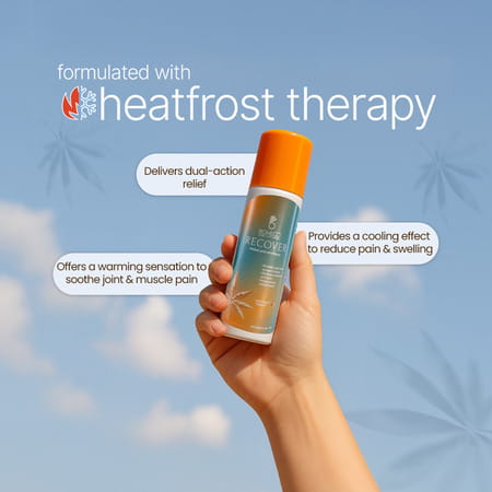Boheco Recover Instant Pain Relief Spray | With Vijaya Leaf Extract | Heatfrost Therapy | 48 Ml