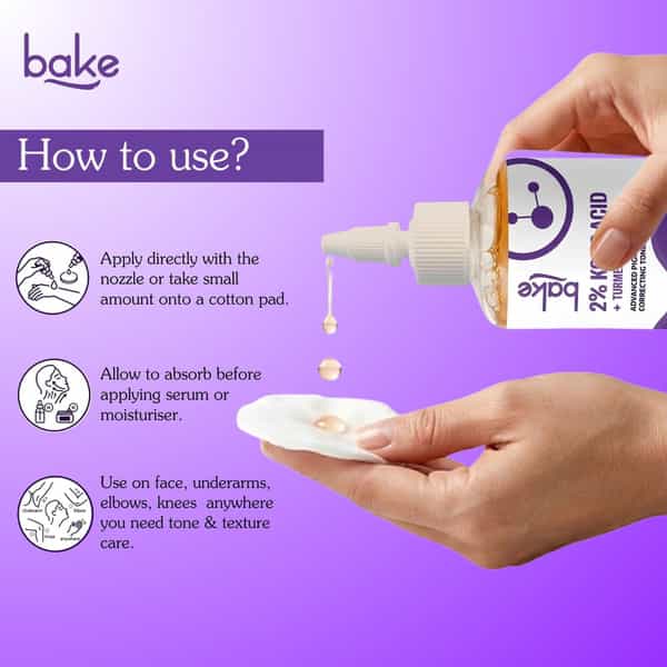Bake 2% Kojic Acid & Turmeric Extract Toner For Pigmentation & Brightening-200Ml