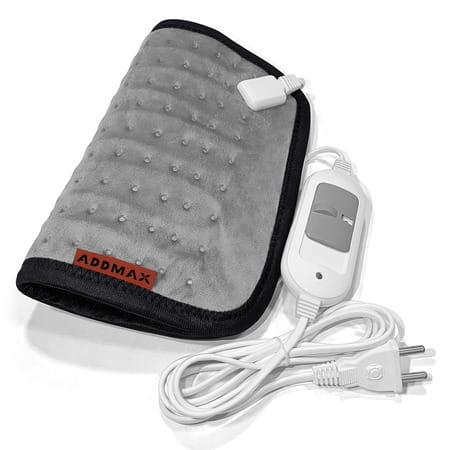 Addmax Electric Heating Pad - Orthopaedic Heating Belt For Back Waist Stomach Pain Relief - Grey