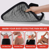 Addmax Electric Heating Pad - Orthopaedic Heating Belt For Back Waist Stomach Pain Relief - Grey
