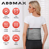 Addmax Electric Heating Pad - Orthopaedic Heating Belt For Back Waist Stomach Pain Relief - Grey
