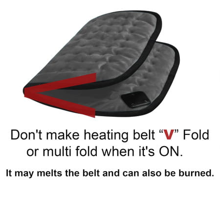 Addmax Electric Heating Pad - Orthopaedic Heating Belt For Back Waist Stomach Pain Relief - Grey