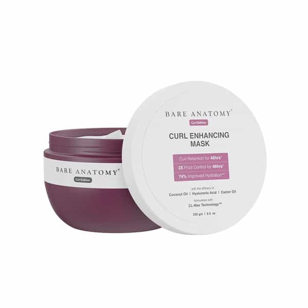 Bare Anatomy Curl Enhancing Hair Mask | Smoothens & Conditions With Curl Retention - 250Gm