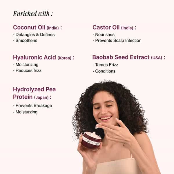 Bare Anatomy Curl Enhancing Hair Mask | Smoothens & Conditions With Curl Retention - 250Gm