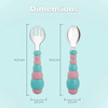 R For Rabbit Safe Feed Stainless Steel Spoon Set Blue