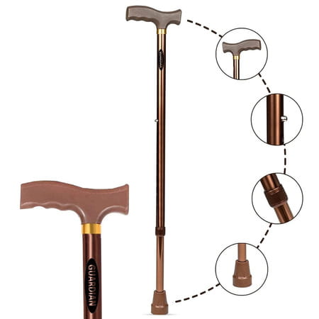 Guardian Walking Stick For Patients | Unisex | Adjustable | Aluminum | Bronze
