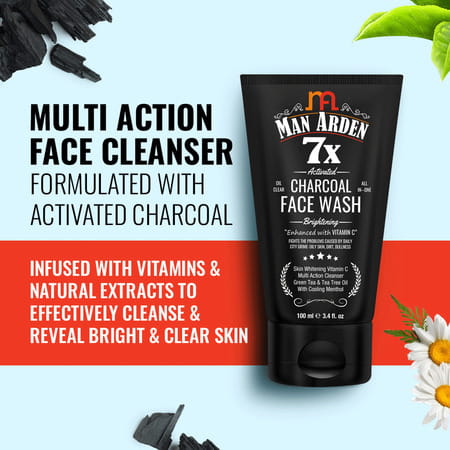 Man Arden Brightening Combo -Face Scrub + Peel Off Mask + Face Wash (100ml Each)