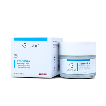 Blisskin Rehydra Hydrating Cream | Hyaluronic Acid & Palmitoyl Tetrapeptide-7|All Skin Types 50ml