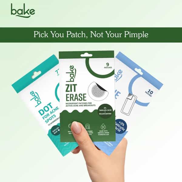 Bake Zit Erase Hydrocolloid Patches For Active Acne & Breakouts (Pack Of 9)