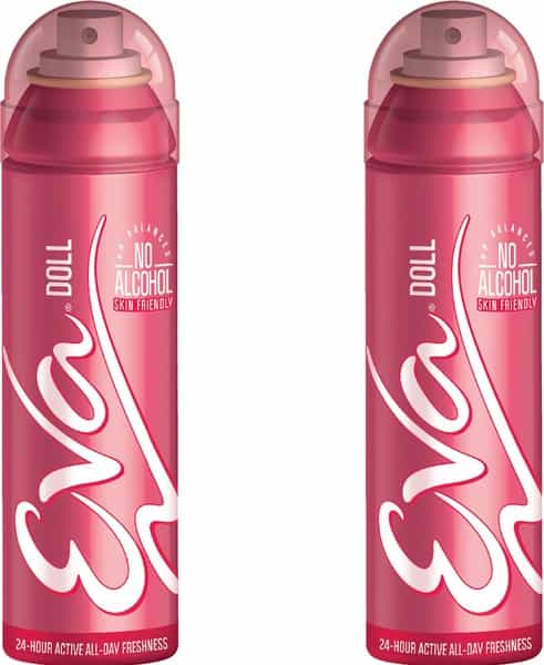 Eva Perfumed Deodrant Skinfriendly Body Spray For Woman Doll 150Ml ( Pack Of 2)
