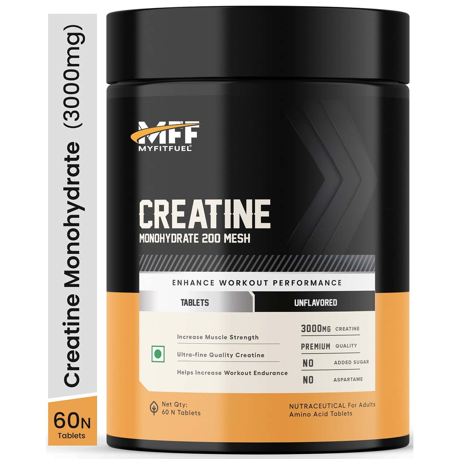 Myfitfuel Creatine Monohydrate 200 Mesh | 3000mg (60 Tablets)
