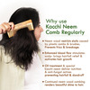 Nat Habit Kacchi Neem Fine Tooth Wooden Comb For Daily Styling Soaked In 17 Herbs & Oils