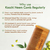 Nat Habit Kacchi Neem Fine Tooth Wooden Comb For Daily Styling Soaked In 17 Herbs & Oils