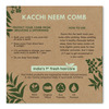 Nat Habit Kacchi Neem Fine Tooth Wooden Comb For Daily Styling Soaked In 17 Herbs & Oils