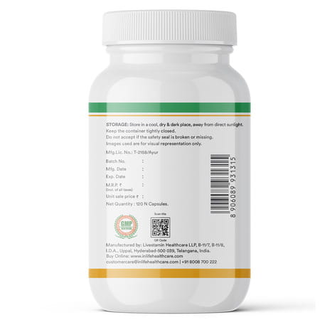 Inlife Pure Garcinia Cambogia Fruit 60% Hca Weight Management Herbs 1600mg - 120 Vegetarian Capsules