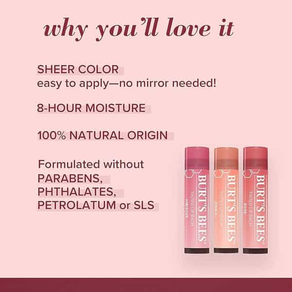 Burt's Bees Tinted Lip Balm | Red Dahlia | 4.25G | Pack Of 2