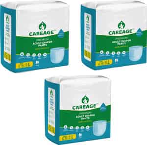 Careage Premium Adult Diaper Pants | Unisex | Waist Size (27-53 Inches) - L (30 Pieces)