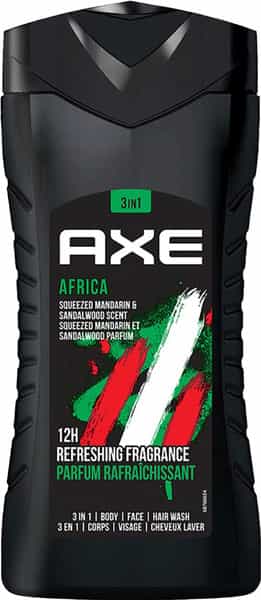 Axe Africa 3 In 1 Body | Face & Hair Wash For Men | Long-Lasting Fragrance | 250Ml